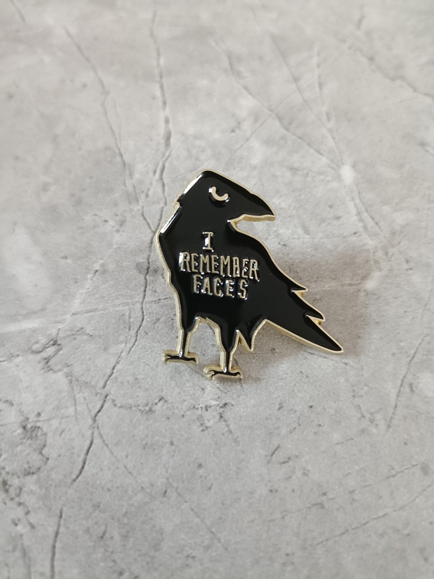 I remember Faces Crow Pin