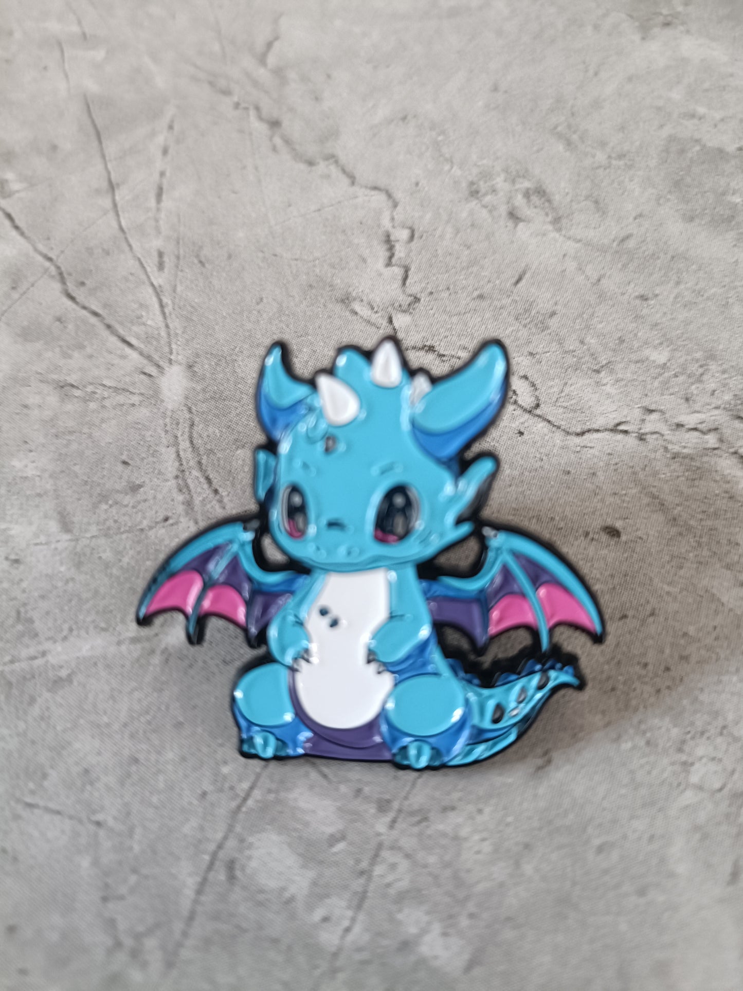 Blue and White Dragon Pin