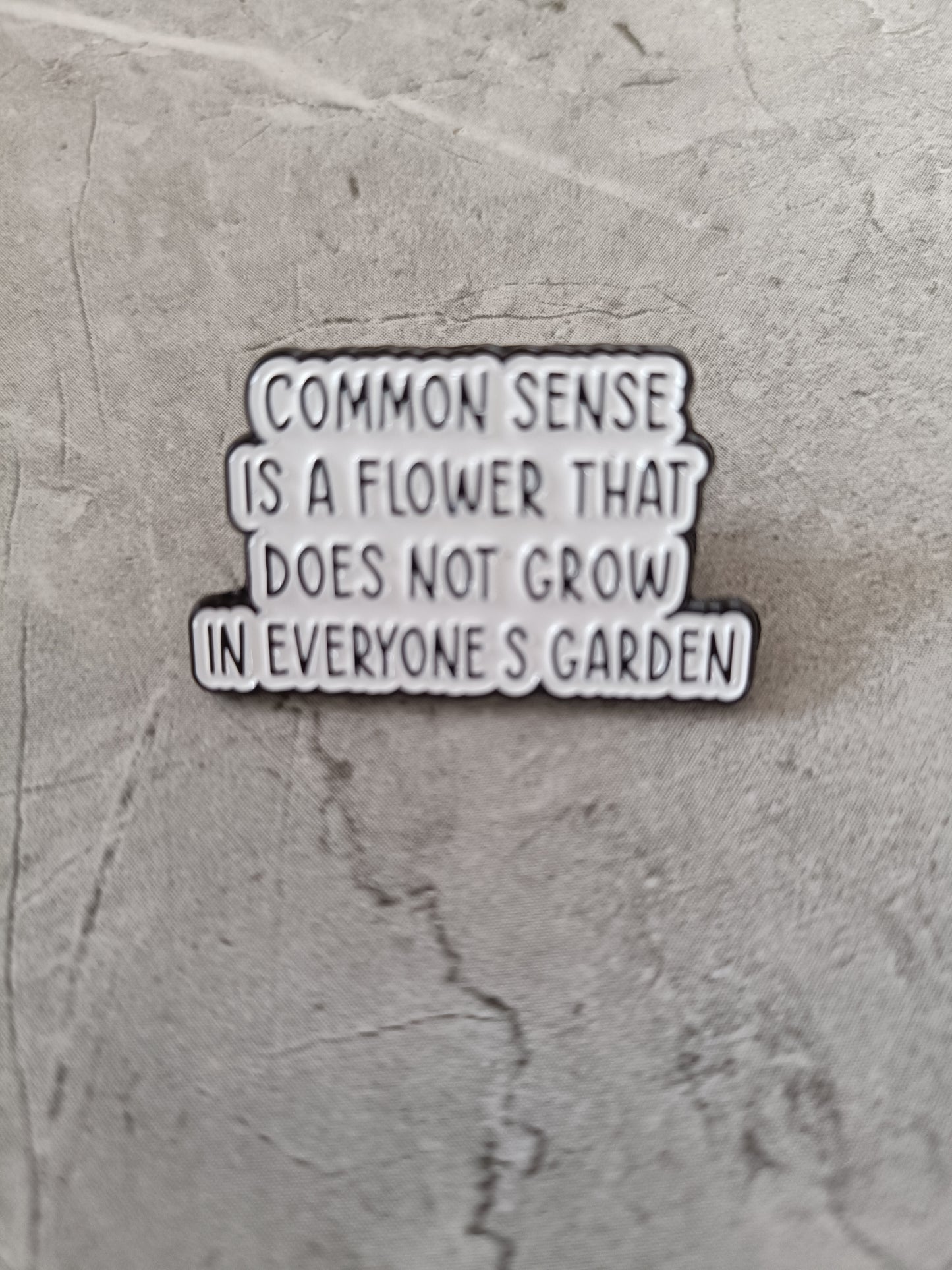 Common Sense... Pin