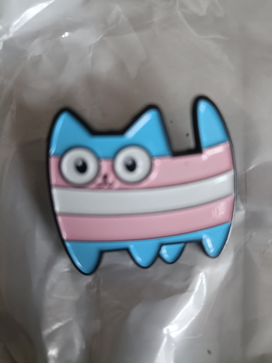 Supporting Transgender Community Cat Pin