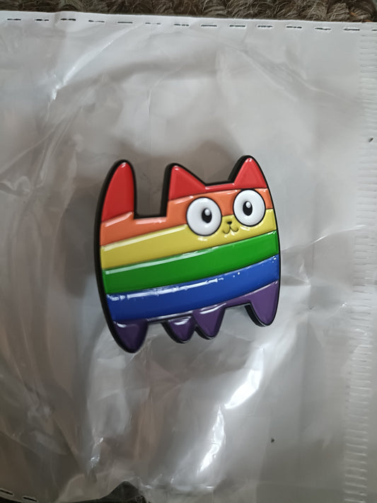 LGBTQIA+ Cat Pin