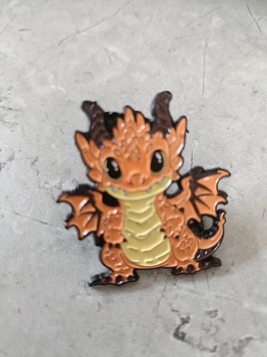 Orange Dragon Pin