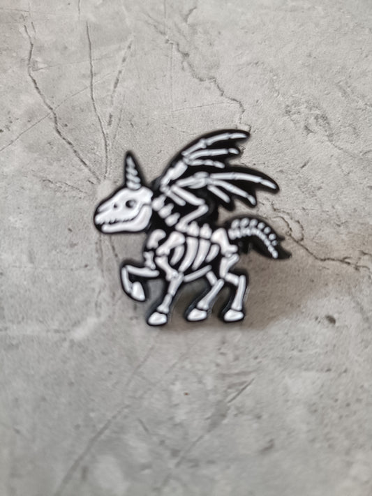 Skull Unicorn Pin