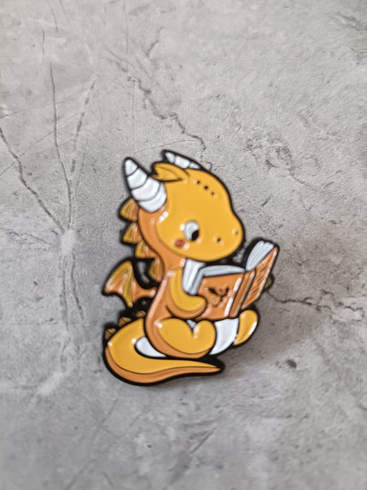 Reading Dragon Pin