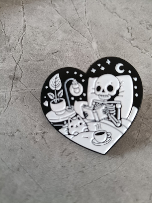 Bed Time Skull Pin