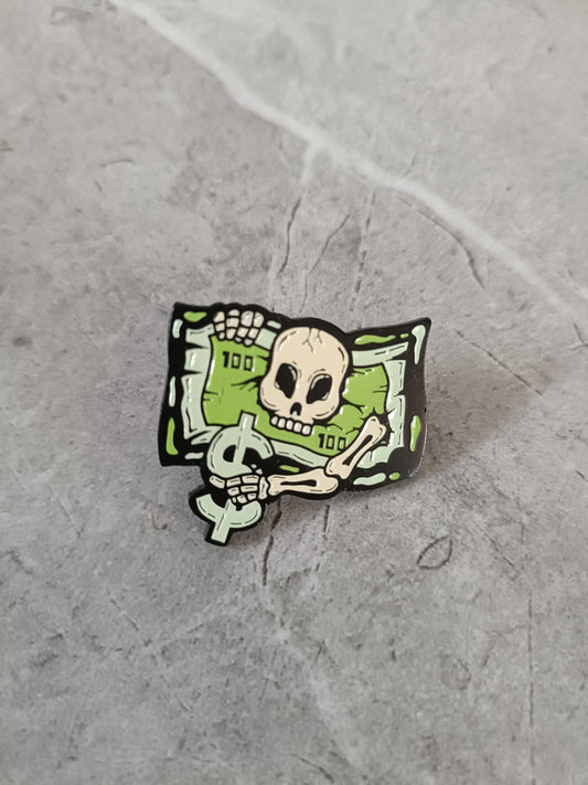 Skull Cash Pin