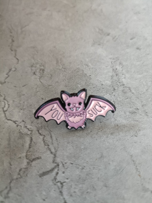 Pink Bat Pin