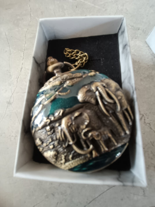 Elephant Pocket Watch