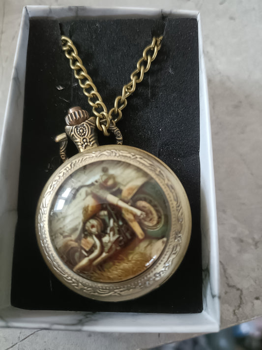 Small Motorbike Pocket Watch