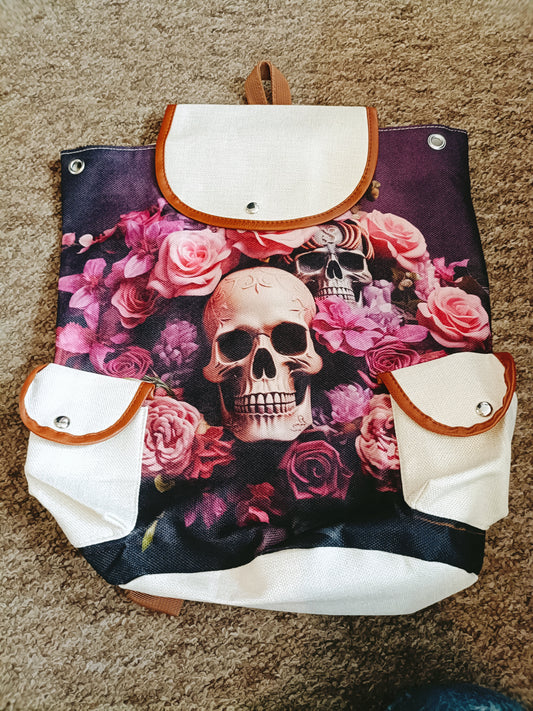 Skull and Roses Backpack
