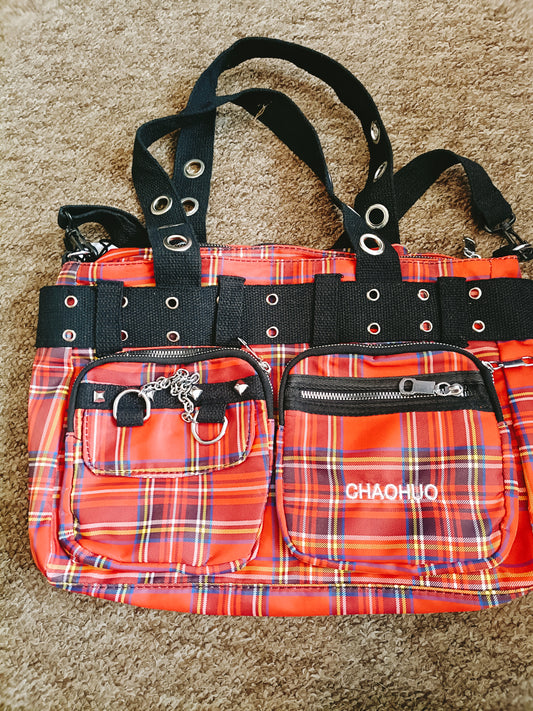 Ladies Handbag Red and Black